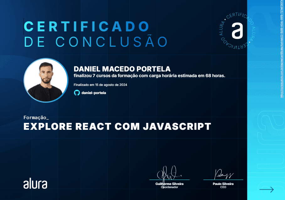 Formação Explore React com JavaScript